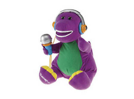 Barney presente en libros, juguetes y disfraces
