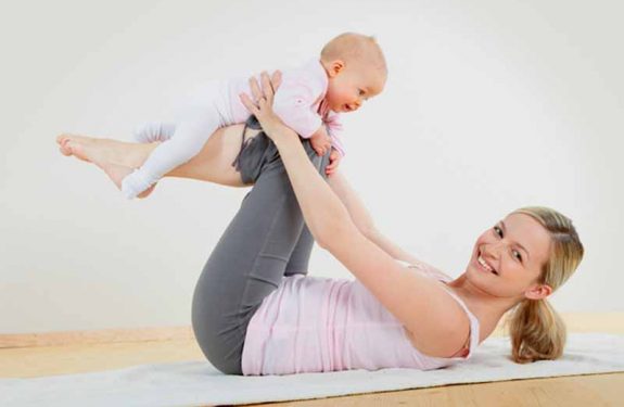 Hacer ejercicio con el bebé